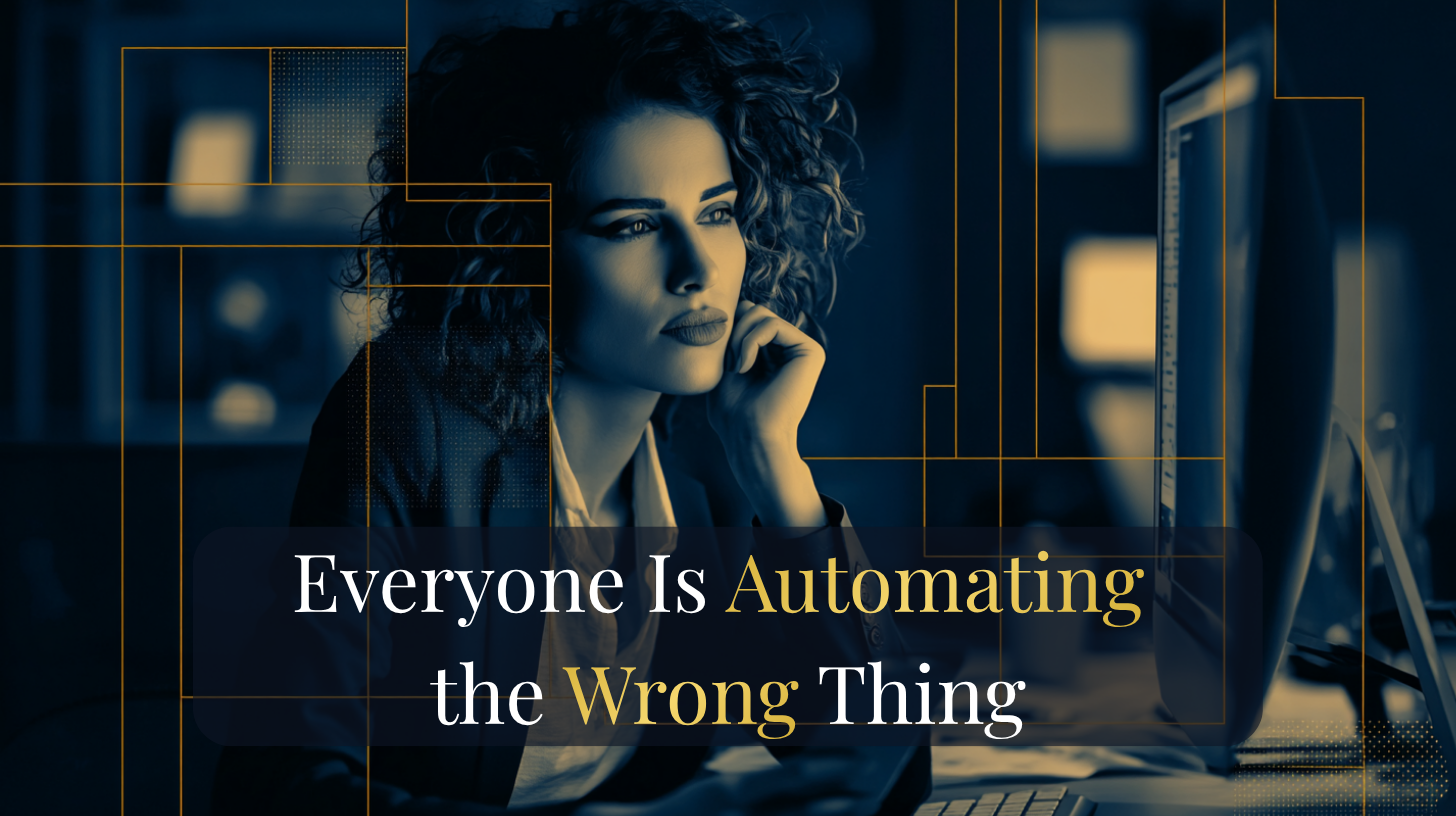 Illustration contrasting task automation with system-level hiring redesign