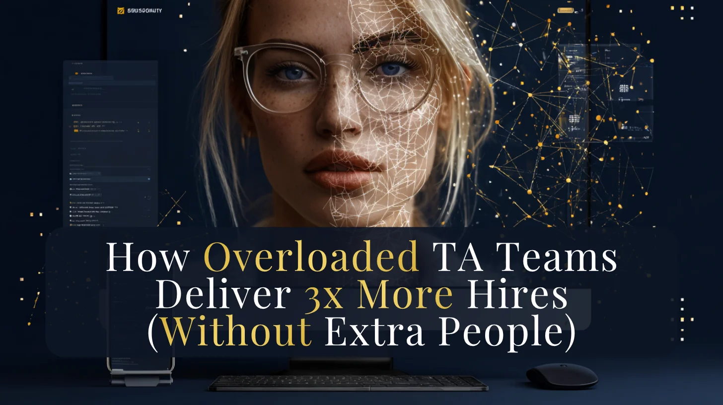 Illustration of overloaded TA teams scaling hiring output through Talent Engineering infrastructure