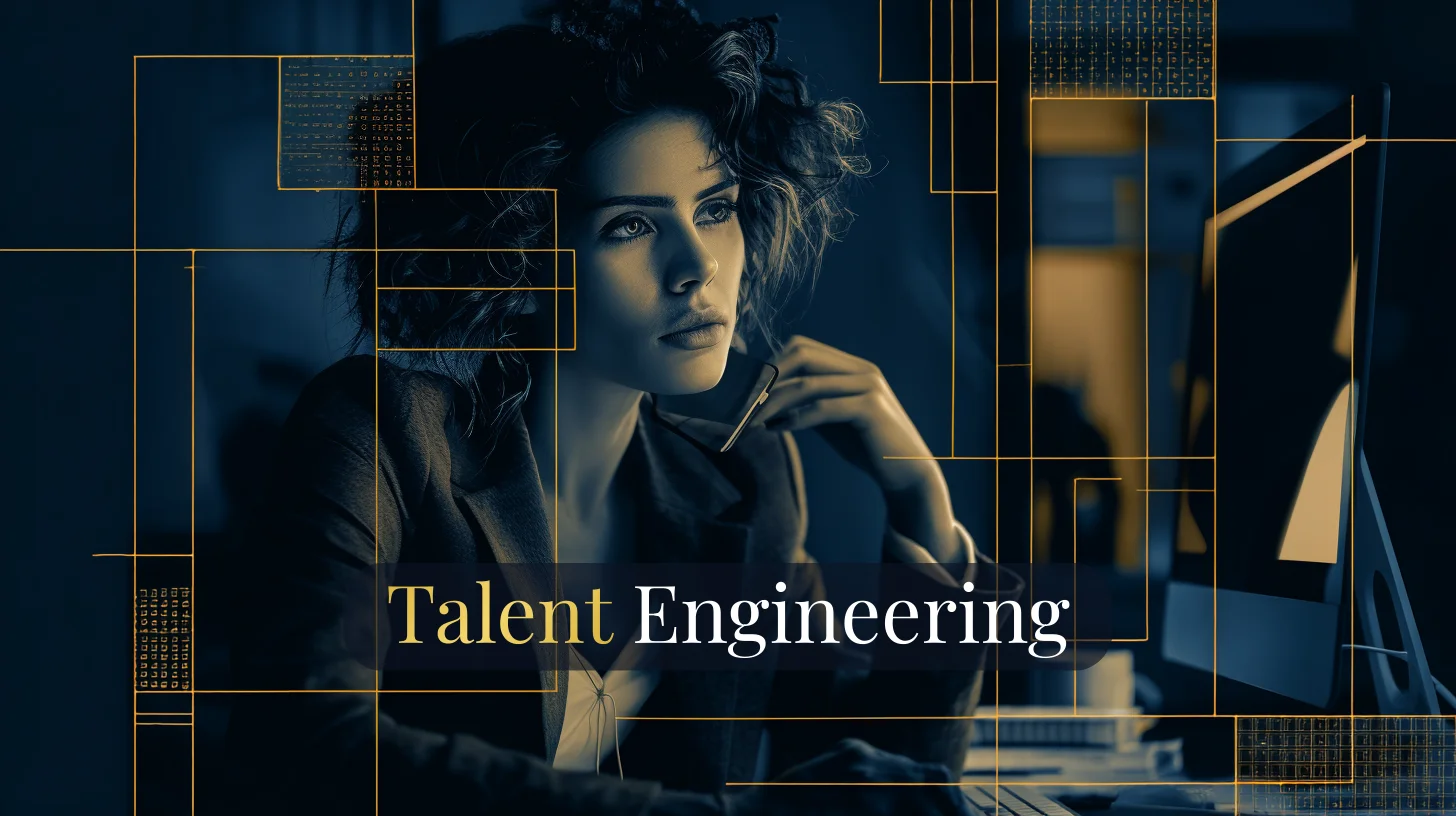 Illustration comparing talent engineering systems with traditional recruiting models